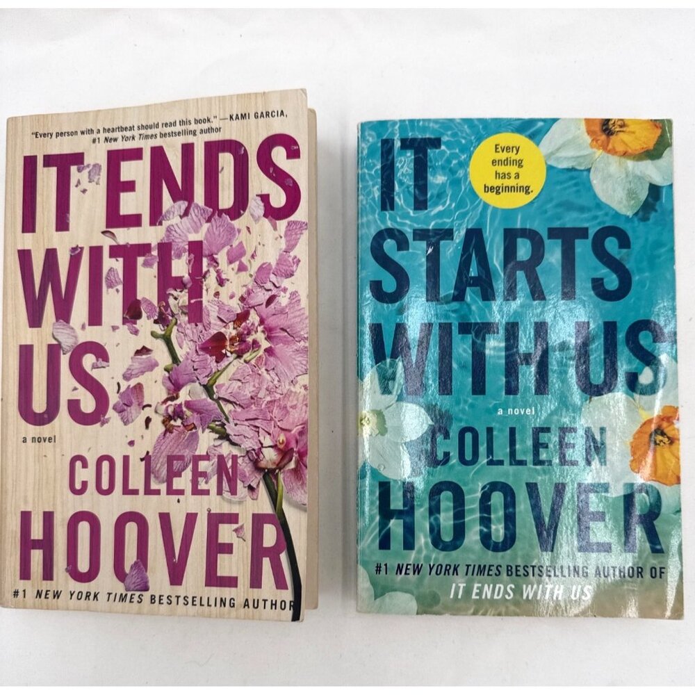 It Starts With Us and It ends With Us By Colleen Hoover 2 Books Collection Set.